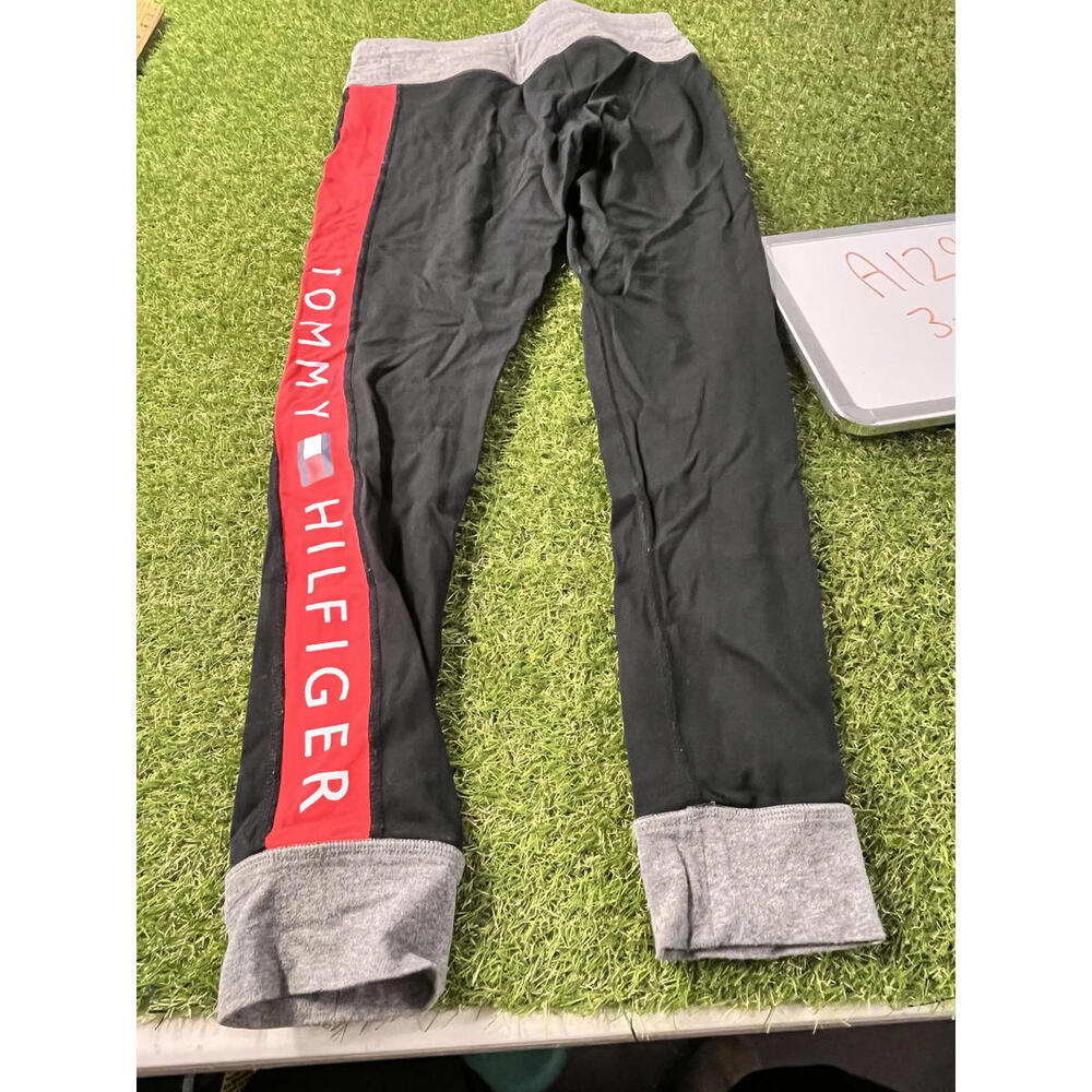 Tommy Hilfiger Black and‎ Red Jogger Pants Spellout VTG